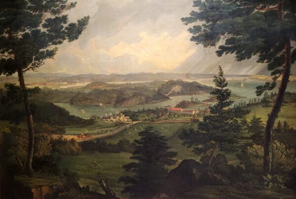 Vækerø med Bestumkilen og Lysakerfjorden anno 1812.